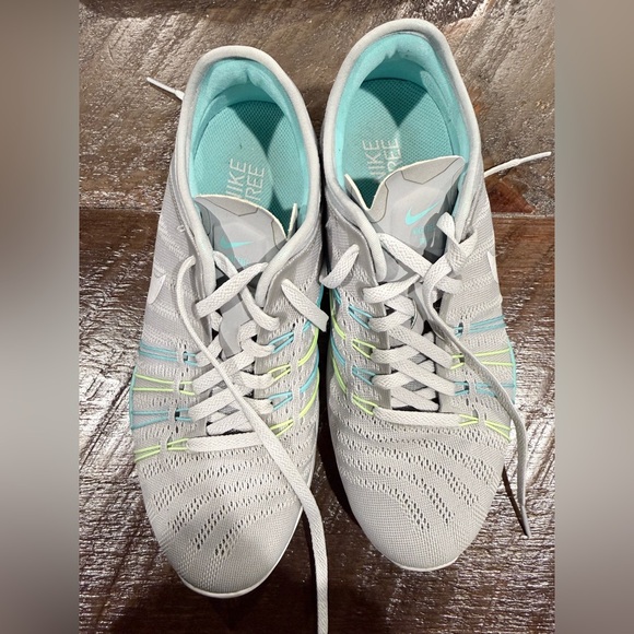Nike Shoes - Nike Women's Gray Athletic Shoes with Aqua and Lime Accents